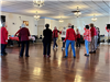A group dancing