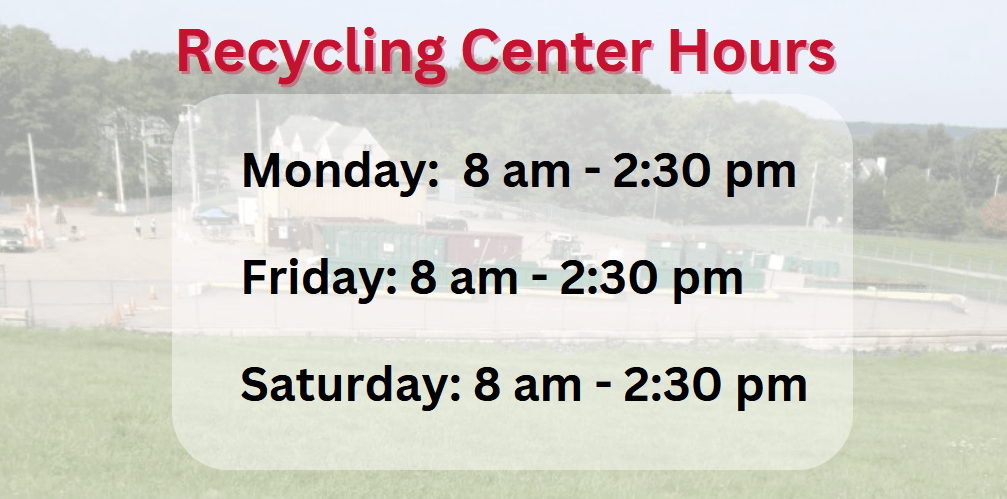Recycling Center Hours
