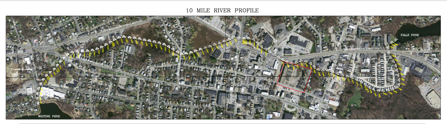 Aerial photograph of the ten mile river